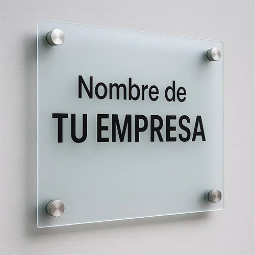 Letrero acrílico personalizado