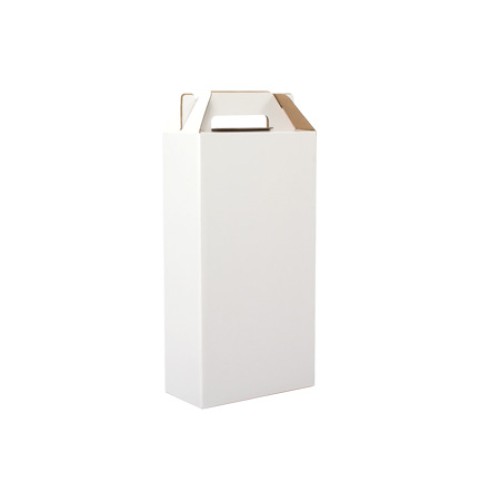 Caja autoarmable con asas, para 2 botellas de Vino
