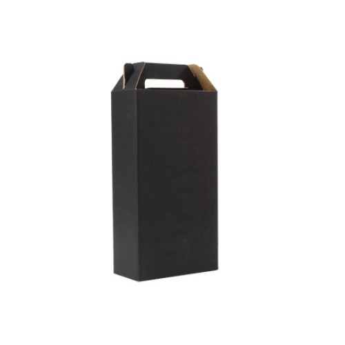 Caja autoarmable con asas, para 2 botellas de Vino
