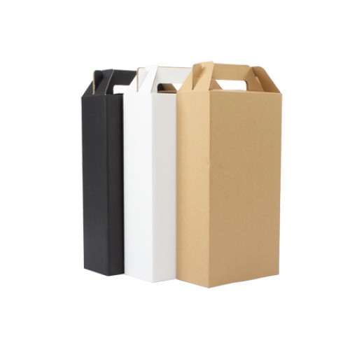 Caja autoarmable con asas, para 2 botellas de Vino
