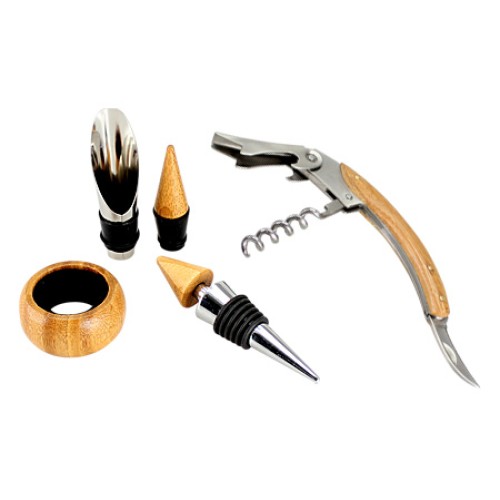 Deluxe Set de Vino de Bamboo