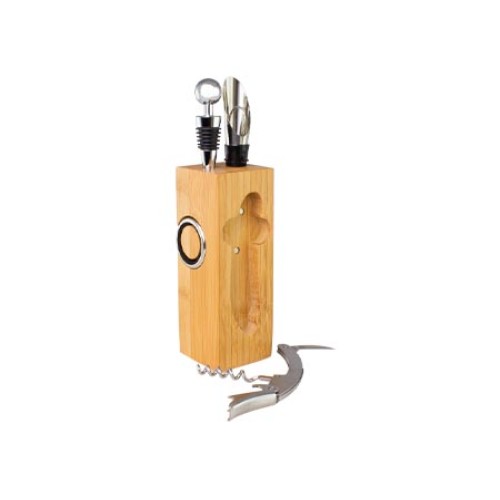 Set de Vino rectangular de Bamboo