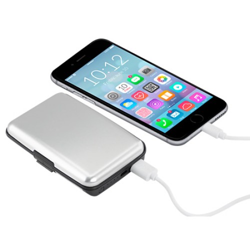 Porta-Tarjetas Anti-Clonación RFID con Power Bank