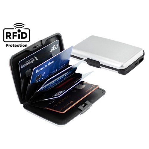Porta-Tarjetas Anti-Clonación RFID con Power Bank