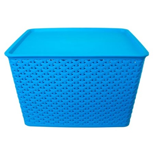 Canasto plástico 24 lt con tapa
