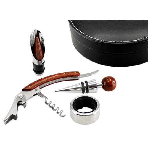 Set de Vino de PU Negro