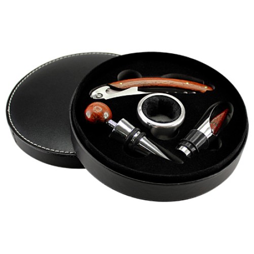Set de Vino de PU Negro