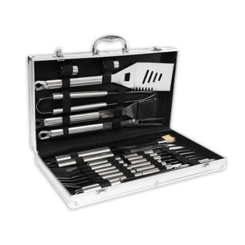 Deluxe BBQ Set Metálico de 24 piezas
