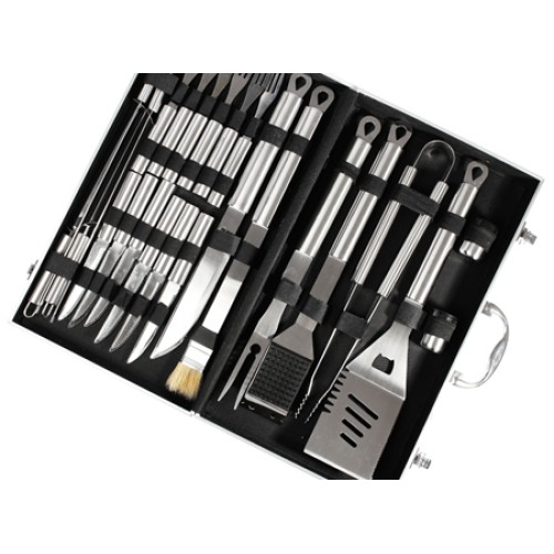 Deluxe BBQ Set Metálico de 24 piezas
