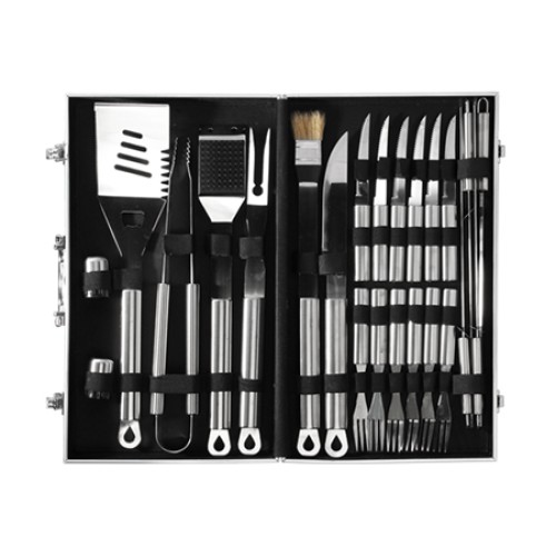 Deluxe BBQ Set Metálico de 24 piezas