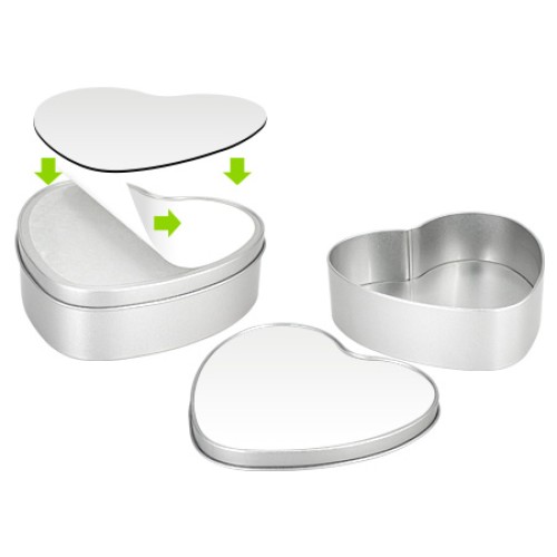 Caja Metálica Corazón Sublimación