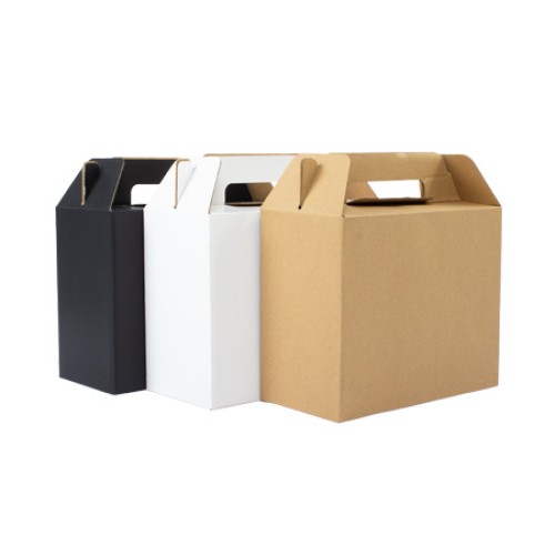 Caja autoarmable con asas, 25x20x12 cm