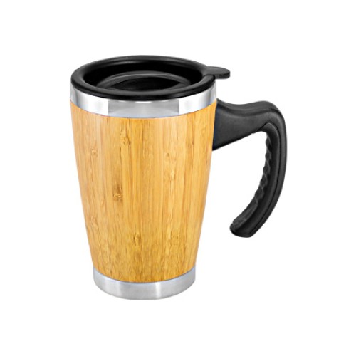 Mug de Bamboo con Asa Plástica