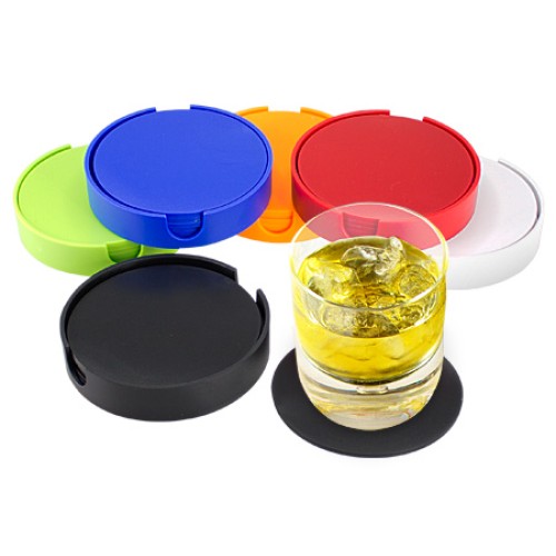 Set de Posavasos Plásticos Redondos