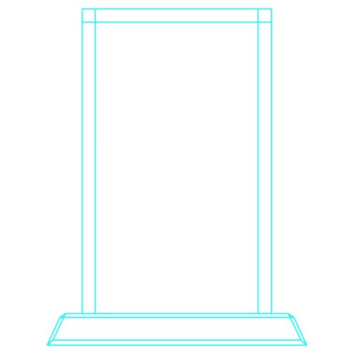 Galvano Cristal Rectangular 6308