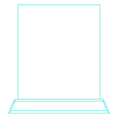 Galvano Cristal Rectangular RL 45