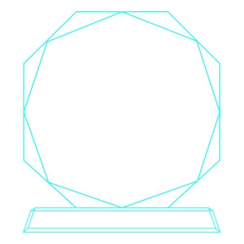 Galvano Cristal Octagonal 5105