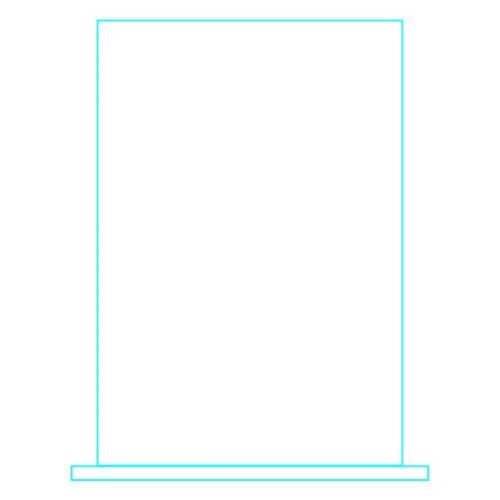 Galvano Cristal Rectangular 2375
