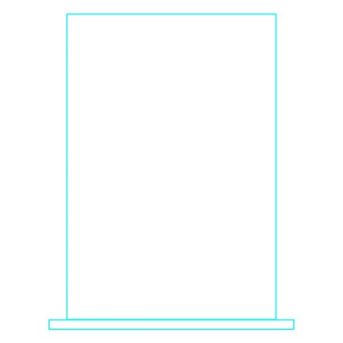Galvano Cristal Rectangular 2350
