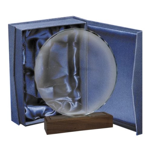 Galvano Cristal con Base de Madera BLAS 51