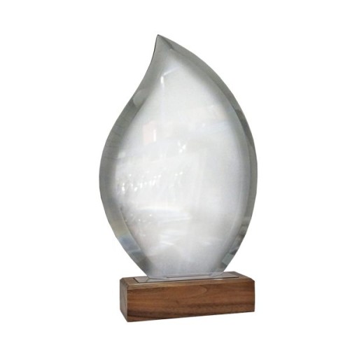 Galvano Cristal con Base de Madera BLAS 55