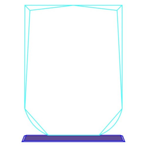 Galvano Cristal Escudo FR 19
