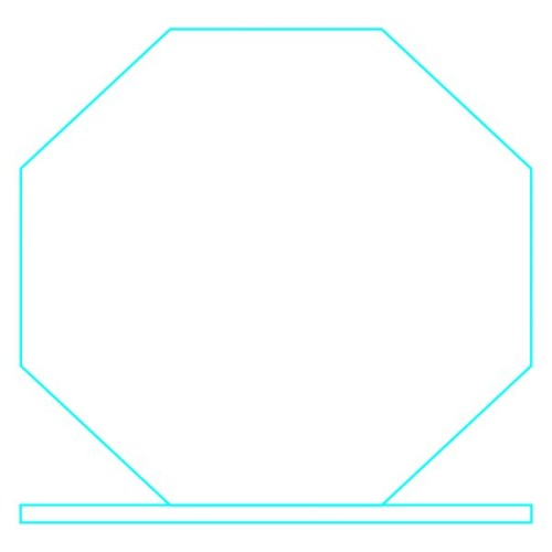 Galvano Cristal Octagonal 2349