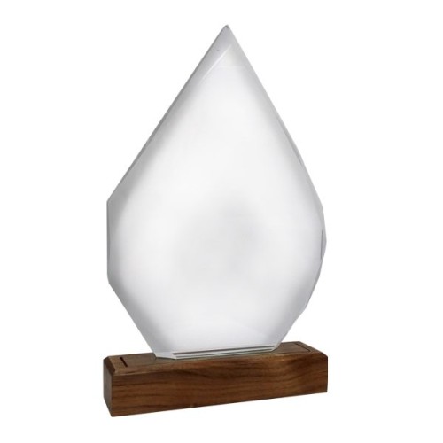 Galvano Cristal con Base de Madera BLAS 54