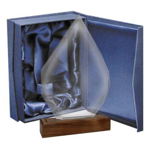 Galvano Cristal con Base de Madera BLAS 54