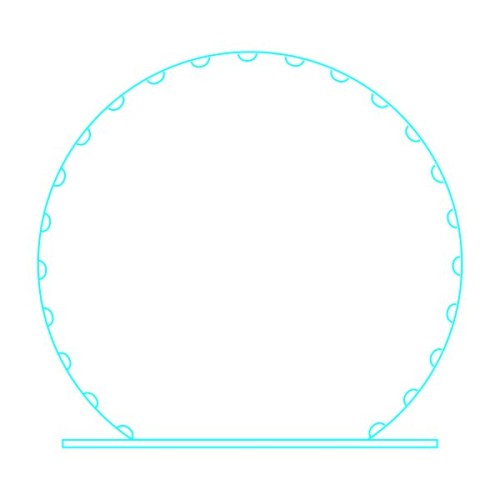 Galvano Cristal Circular 2377