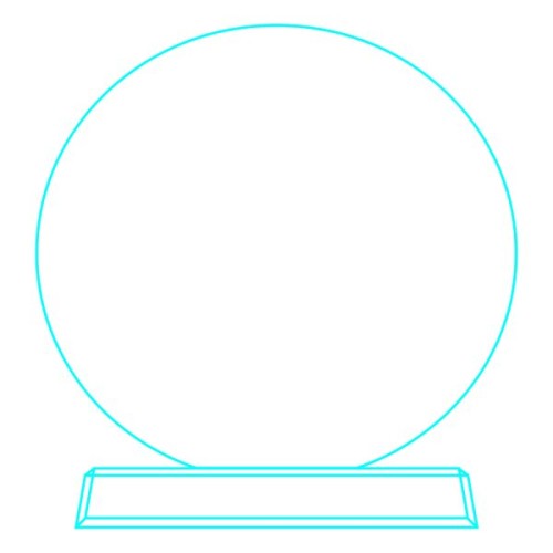 Galvano Cristal Circular 2348