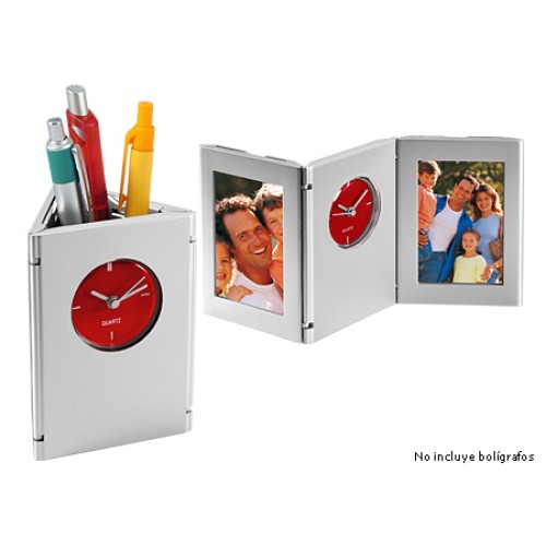 Porta-Lápices con Reloj