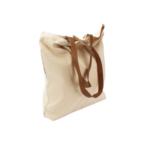 Bolsa de Compras 10oz Canvas asas Cuero