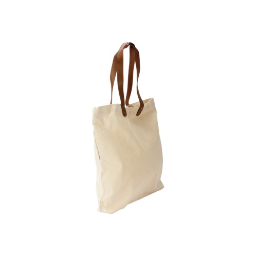 Bolsa de Compras 10oz Canvas asas Cuero