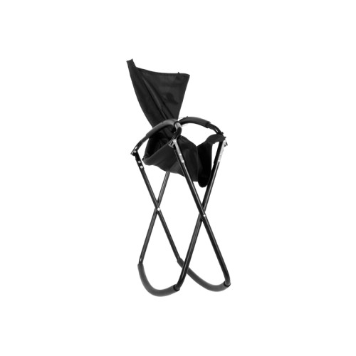 Silla mecedora negra con apoya-brazos