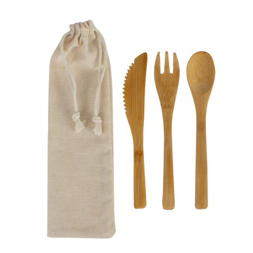 Set de 3 cubiertos de Bamboo