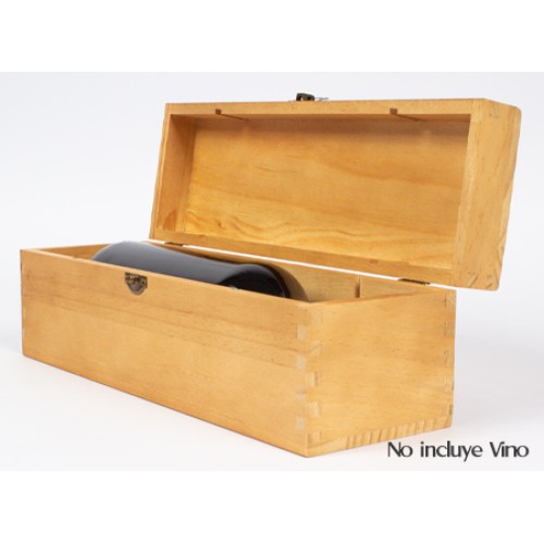 Caja de Madera Natural para Vino