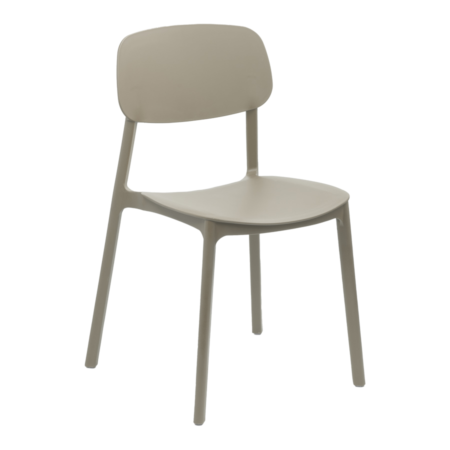 Silla apilable de plástico rígido 