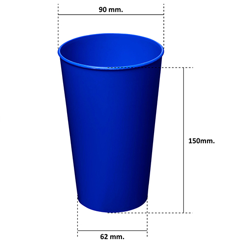 Vaso Plástico Reutilizable Liso