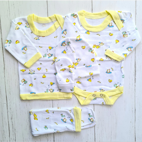 Set ajuar de 5 piezas 100% algodón para bebé
